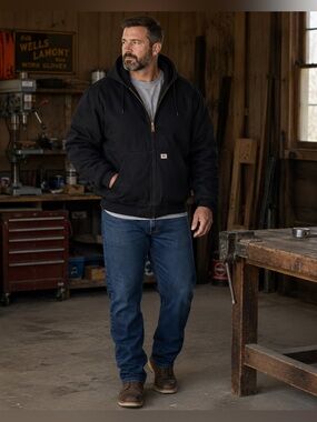 Wells Lamont Hooded Duck Work Jacket sz 2XL NEW!!